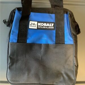 Kobalt 24V Max Heavy Duty Zippered Tool Tote  Bag 10"x6"x12"